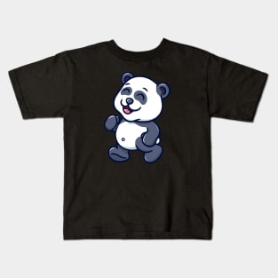 cute panda walking relaxing Kids T-Shirt